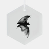 Gotische Vampiervleermuizen Glas Ornament (Achterkant)