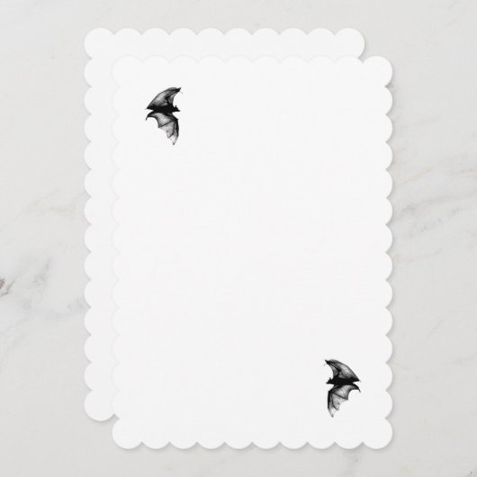 Gotische Vampiervleermuizen Kaart (Voorkant / Achterkant)