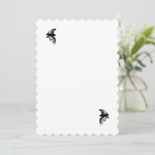 Gotische Vampiervleermuizen Kaart (Staand voorkant)