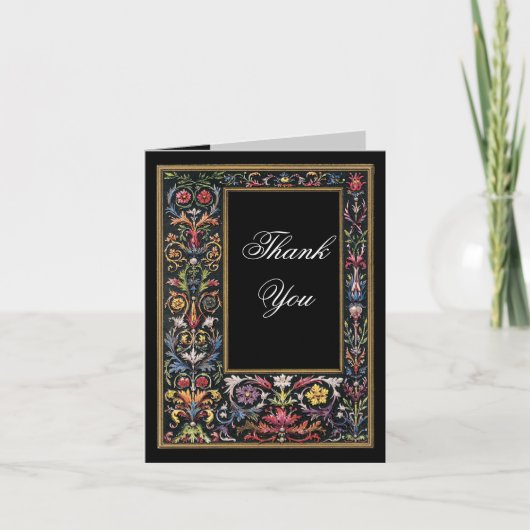 Gotische verlichte bedankkaart (Voorkant)