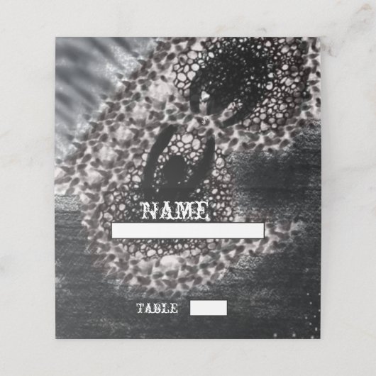 gotische vervaltafel plaatskaartje (Buitenkant ongevouwen)