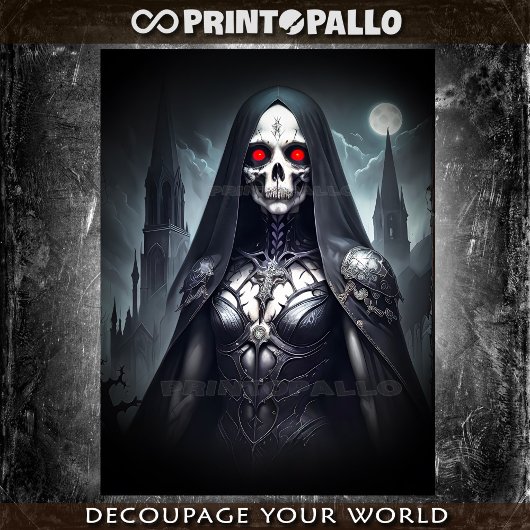 Gotische vervloekte non van de dood - tissuepapier