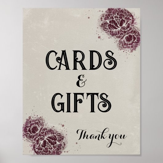 Gotische Victoriaans bewerkbare partij Event Sign Poster (Voorkant)