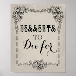 Gotische Victoriaans bewerkbare partij Event Sign Poster