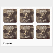 Gotische  Victoriaans Dracula Halloween Vierkante Sticker (Vel)