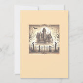 Gotische Victoriaans enge Halloween Kaart (Achterkant)