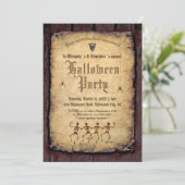 Gotische  Victoriaans Halloween Party Kaart (Staand voorkant)
