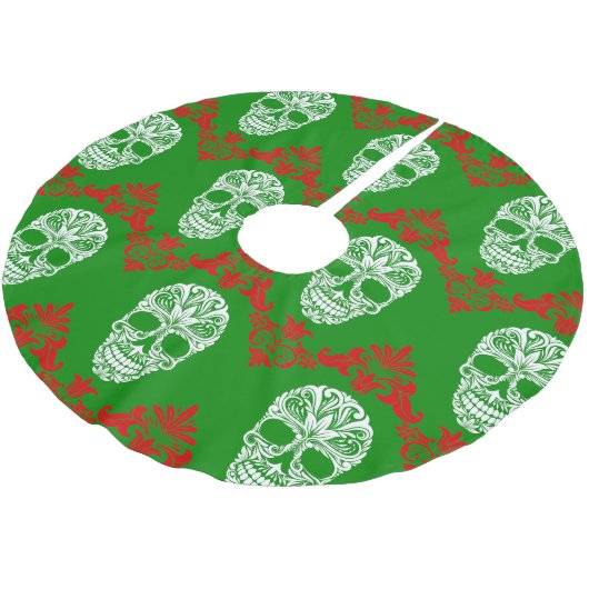 Gotische Victoriaans kerstschedels Kerstboom Rok (Gekanteld)