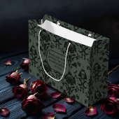 Gotische Victoriaans Schedel & Roos Damask Gift Ba Groot Cadeauzakje
