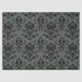 Gotische Victoriaans Schedel & Roos Damask Tissue  Tissuepapier (Voorkant)