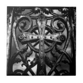 Gotische Victoriaans smeedijzer Keltisch kruis Tegeltje (Voorkant)