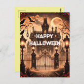 Gotische Victoriaans spookhuis  Halloween Briefkaart (Voorkant / Achterkant)