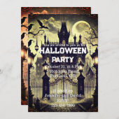 Gotische Victoriaans spookhuis  Halloween Kaart (Voorkant / Achterkant)