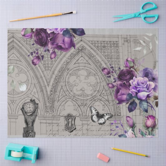 Gotische Victoriaans Steampunk Decoupage Tissuepapier (Craft)