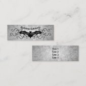 Gotische Victoriaans vleermuis met wervelingen ele Mini Visitekaartje (Voorkant / Achterkant)