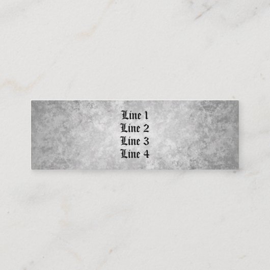 Gotische Victoriaans vleermuis met wervelingen ele Mini Visitekaartje (Achterkant)