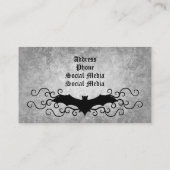 Gotische Victoriaans vleermuis met wervelingen pro Visitekaartje (Achterkant)