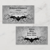 Gotische Victoriaans vleermuis met wervelingen pro Visitekaartje (Voorkant / Achterkant)