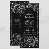 Gotische Victoriaanse Griezeldonker Reddatum Bewar Save The Date (Voorkant / Achterkant)