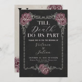 Gotische Victoriaanse Huwelijksfeest Uitnodiging (Voorkant / Achterkant)