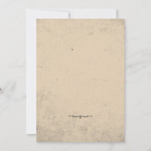 Gotische Vintage bruiloft Save The Date (Achterkant)