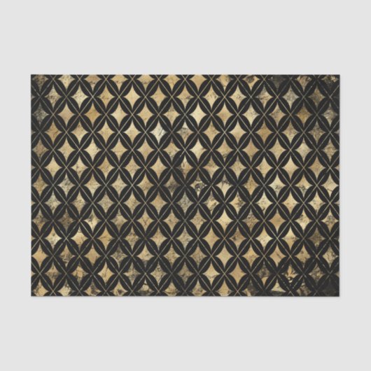 Gotische Vintage Goud Diamant Tissuepapier (Voorkant)