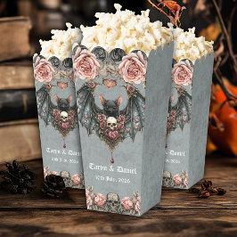 Gotische Vleermuis Bruiloft Popcorn Doos Bedankdoosjes