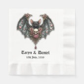 Gotische vleermuis bruiloft tafel servet (Voorkant)