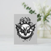 Gotische vleermuis en Salem Witch House Briefkaart (Staand voorkant)