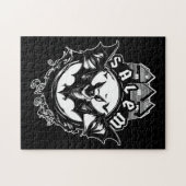 Gotische vleermuis en Salem Witch House Legpuzzel (Horizontaal)