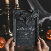 Gotische Vleermuis Grafsteen Halloween Feest Kaart