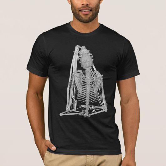 Gotische Vleermuis Skelet T-shirt (Voorkant)