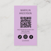 Gotische vleermuis-thema Mascara Wand Make-up Visitekaartje (Achterkant)