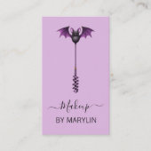 Gotische vleermuis-thema Mascara Wand Make-up Visitekaartje (Voorkant)