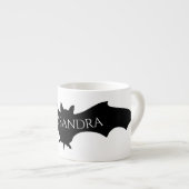 Gotische vleermuisillustratie espresso kop (Voorkant rechts)