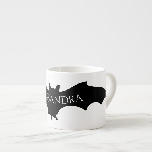 Gotische  vleermuisillustratie espresso kop (Voorkant rechts)