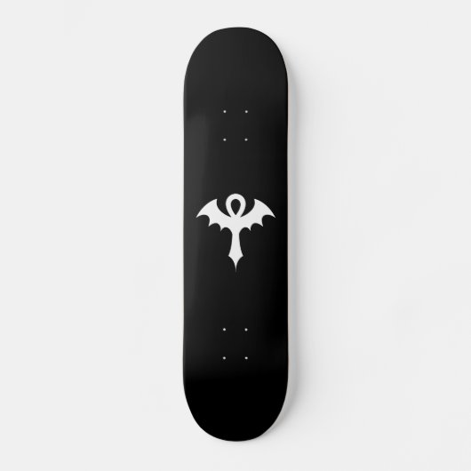 Gotische Vleermuisvleugel Ankh Persoonlijk Skateboard (Voorkant)