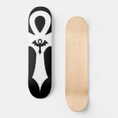 Gotische Vleermuisvleugel Ankh Persoonlijk Skateboard (Voorkant)