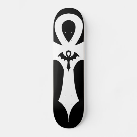 Gotische Vleermuisvleugel Ankh Persoonlijk Skateboard (Voorkant)