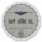  Gotische vleermuisvleugelolie op maat Halloween Sticker (Voorkant)