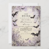 Gotische vleermuizen en sterren Halloween viering Kaart (Voorkant)