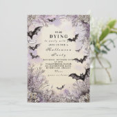 Gotische vleermuizen en sterren Halloween viering Kaart (Staand voorkant)