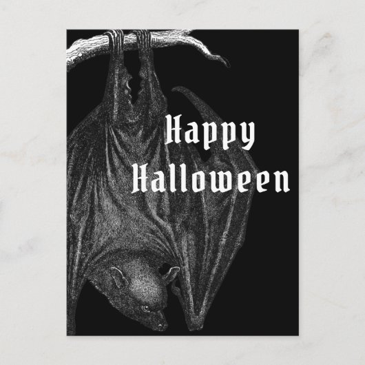 Gotische vleermuizen gelukkig Halloween Briefkaart (Voorkant)
