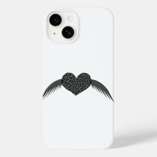 Gotische Vleugelliefde Hart Case-Mate iPhone Case (Achterkant)