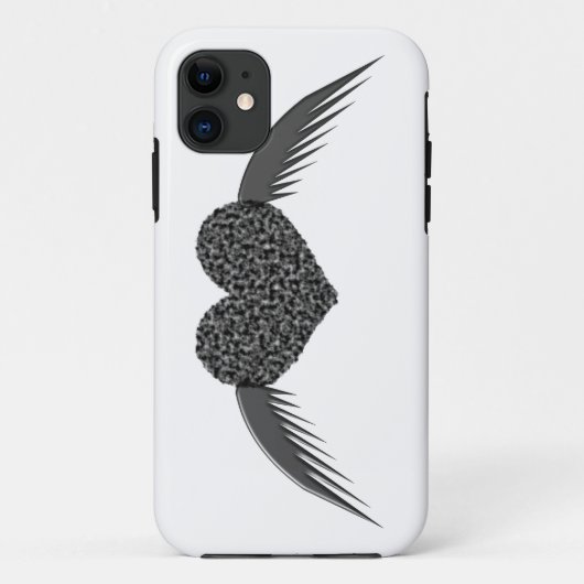 Gotische Vleugelliefde Hart Case-Mate iPhone Case (Achterkant)