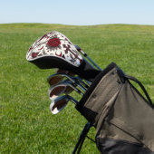 Gotische Vlinder Bloemmotief (1) Golfheadcover (Insitu)