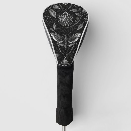 Gotische Vlinder Bloemmotief (3) Golfheadcover (Voorkant)