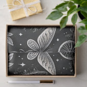 Gotische Vlinder Bloemmotief (4) Tissuepapier (Geschenk)
