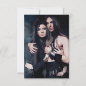 Gotische vlinder foto bruiloft bedankkaart (Achterkant)