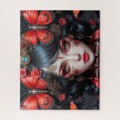 Gotische vlinder keizerin Mauve Splendor Legpuzzel (Verticaal)